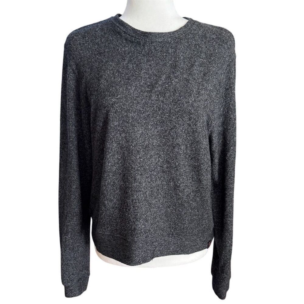 Superdry Long Sleeve Gray Sweater Crew Neck Size Large